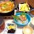 がんこ - 「牛玉子とじ定食」(＋天ぷら＝1380円)。