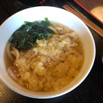 田舎うどん てつ - たぬきうどんハーフ