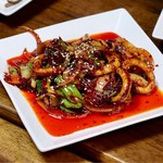 釜山 - オジンオポックム（韓国風イカ炒め）