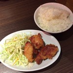 芙蓉麻婆麺 - 唐揚げ定食♪