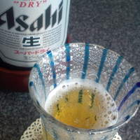 行楽庵 - ビール。グラスも良い！