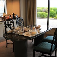 ホテル日航福岡 - 朝食をテーブルにセットしてもらった状態