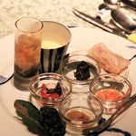 オーベルジュあかだま - 前菜盛り合わせ　（詳細は本文をどうぞ）