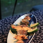 オーベルジュあかだま - 朝食：お魚の網焼き