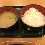 ココス - 味噌汁、ご飯