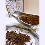 かれーの店 うどん  - 夜すーぷ・挽肉トッピング