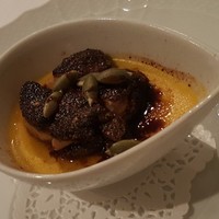 リストランテ ベリーニ - かぼちゃのプリンフォワグラソテー、バルサミコソース