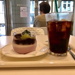 カフェ・ディ・フェスタ - ぶどうのカルテット、アイスコーヒー 2016/09/02