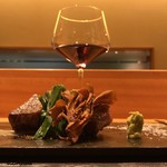 丸新 - 肉にはやはり赤ワイン