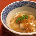 御料理 寺沢 - 零余子の飯蒸し唐墨掛け