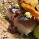 御料理 寺沢 - 秋刀魚棒寿司