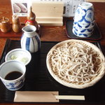 そば処　鴨亭 - もりそば、太打ち。これは、東京なら、７５０から８５０円相当。