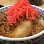 Yoshinoya - 紅生姜を盛り盛りにします