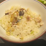 小熊 - 岩手産松茸と秋刀魚ご飯