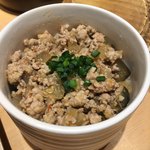 銀座 風見 - 豚ひき肉となすの辛味噌