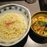 創作らーめん 薑屋 - カレーつけ麺（熱熱＆1.5玉）+トッピング（とろけるチーズ）：830円+80円