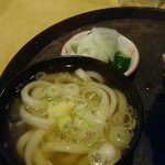 まさか - ミニうどん・漬物