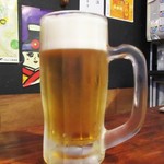 市場屋台 ええかげん - 生ビール・オリオンビール ドラフト 450円。　　　　　　2017.10.15