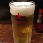 ふらの - Ｂセット¥1080の、生ビール。