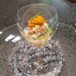 イチリン ハナレ - 秋の味覚：雲丹 ずわい蟹 アオリイカ クラゲ いくらのカクテル仕立て1