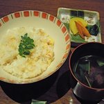 螢月 - 食事（竹の子おこわ）