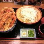 天丼てんや - 花鯛とあさり彩野菜天丼と稲庭風うどん