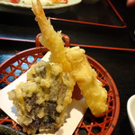 鮨ちふね - ◆天ぷら・・海老・茄子etc。揚げたてなのがいいですね。