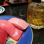 金沢まいもん寿司 吹田グリーンプレイス店 - マグロと梅酒