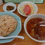 Ajiyoshi - チャーハンセット（ワンタンスープ、サラダ）