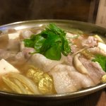 ふた村 - 豚の柚子胡椒鍋800円