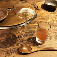 味とく家 - 北海道いくらのダシ醤油漬け＆淡路島玉ねぎのムース 出汁のゼリー