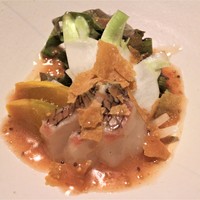 ごはんや 要兵衛 - 刺身　鯛のサラダ　無花果ドレッシング