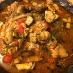 バキン - ナスとチキンカレー。サラサラ具沢山