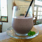 精進cafe宙 - スムージー（豆乳ブルーベリー）