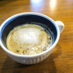 ランチのスープは「栗のポタージュ」。美味しかったァ～。