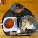 銀の舞 - 「白玉クリームぜんざい」＆「紅茶」(2017年10月)