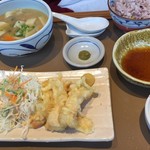 Yayoi Ken - だご汁と鶏天定食
