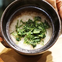 御幸町 田がわ - 菊菜の土鍋ご飯