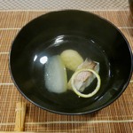 千松しま - 【甘鯛・冬瓜・粟餅のお椀】◎2017/9