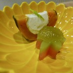 千松しま - 【南瓜と豆腐、茗荷・梅の寒天】♫2017/9