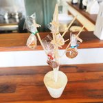 L'Octave Hayato KOBAYASHI - ランチコース 5598円 の生チョコ、オールスパイス サブレ、アプリコットゼリー、クルミのケーキ