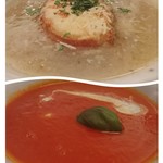 Casa Italia - オニオンスープとトマトスープ