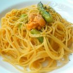 ウニとアスパラのスパゲティー♪
