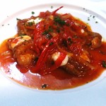 Trattoria Salice  - 若鶏モモ肉のローマ風トマト煮込み”ポッロ・ロマーナ”　￥1480