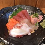 三代目 ぬる燗 加藤 - 刺身定食 950円。