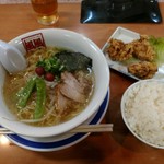 風風ラーメン - 塩ラーメン　唐揚げセット