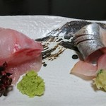 市原江戸銀 - アジと何だろう？どちらも美味しかったよ