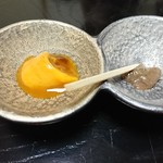 市原江戸銀 - ホヤの塩辛と鮎の何か