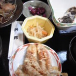 三松 - 2011.3 ある日の定食(すき焼き、たら西京焼、げそ天など)