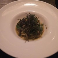 藤右ェ門 栄 - パスタ(北海道産秋刀魚のコンフィとオクラのアーリオオーリオ、スパゲティー二 ディール風味)♪